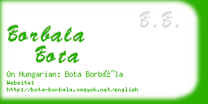 borbala bota business card